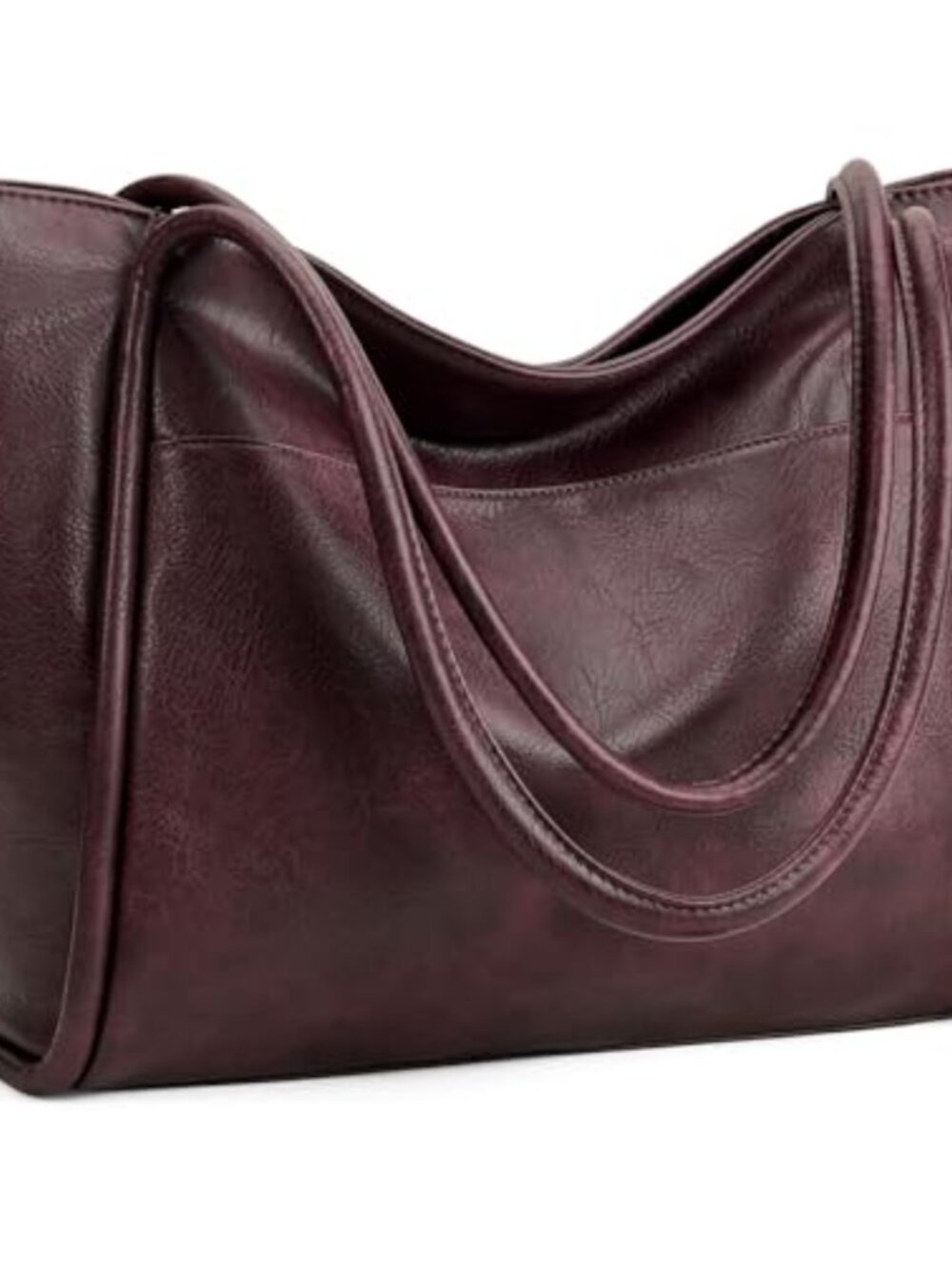 Vegan Leather Tote Bag Large Top Handle Travel Handbag Purse